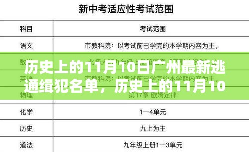 歷史上的11月10日廣州逃犯名單揭秘，最新通緝犯名單曝光