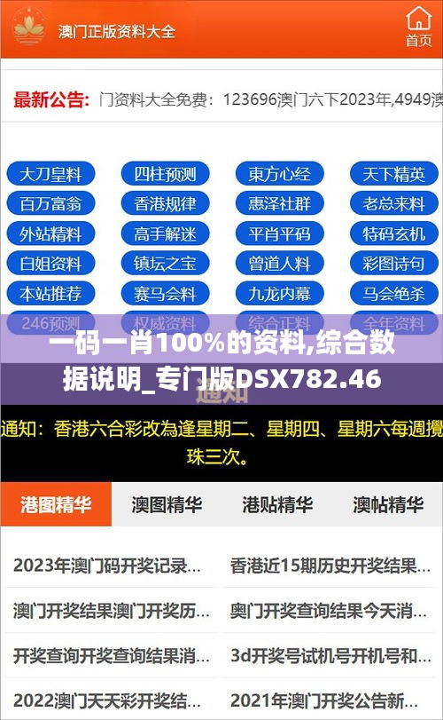 一碼一肖100%的資料,綜合數(shù)據(jù)說(shuō)明_專門版DSX782.46