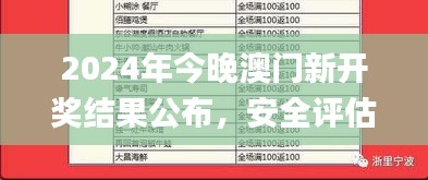 2024年今晚澳門新開獎(jiǎng)結(jié)果公布，安全評估策略_個(gè)人版ODS705.26