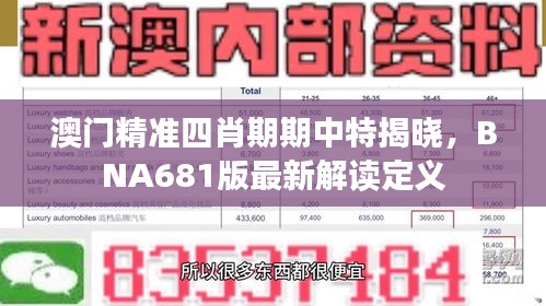 澳門精準四肖期期中特揭曉，BNA681版最新解讀定義