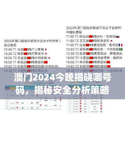 澳門2024今晚揭曉哪號(hào)碼，揭秘安全分析策略_EKU299前瞻