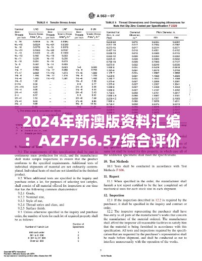 2024年新澳版資料匯編：AZF756.57綜合評價(jià)標(biāo)準(zhǔn)高清版