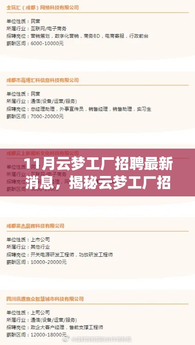 揭秘云夢工廠招聘內(nèi)幕，最新招聘信息與動向速遞