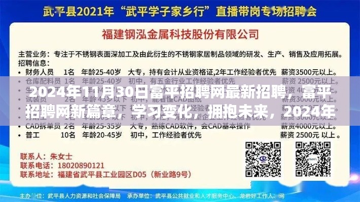 富平招聘網(wǎng)新篇章啟航，最新招聘信息與未來學(xué)習(xí)變化