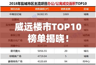 威遠(yuǎn)樓市TOP10榜單揭曉！