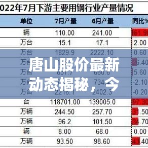 唐山股價(jià)最新動(dòng)態(tài)揭秘，今日走勢(shì)一覽無(wú)余