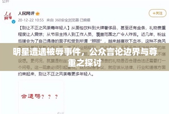 明星遭遇被辱事件，公眾言論邊界與尊重之探討